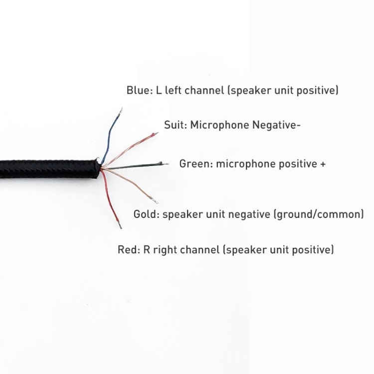 ZS0234 Headphone Audio Cable for Kingston Cloud (Black)
