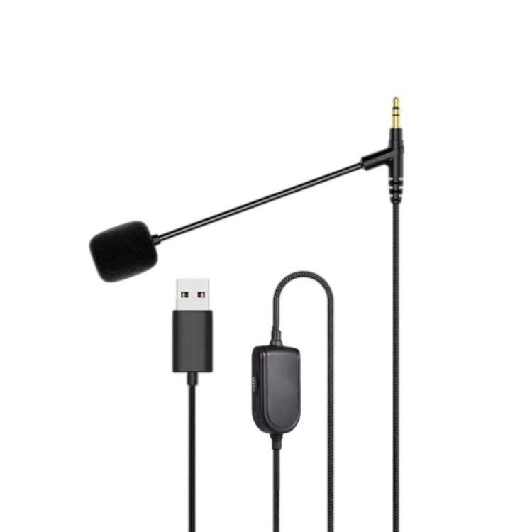 ZS0140 Headphone Audio USB Cable with Mic for BOSE QC35II QC45 (Black)