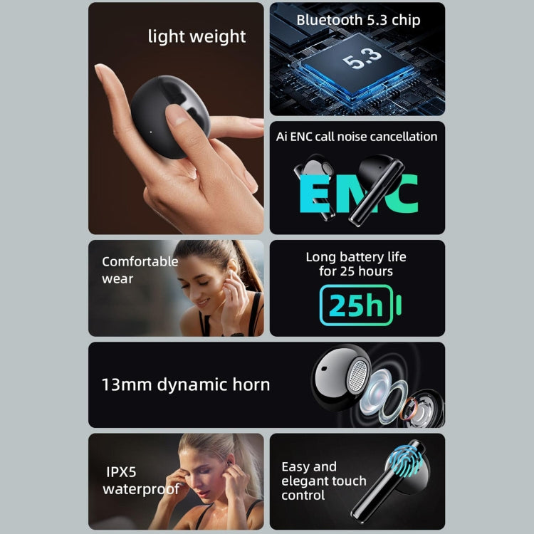 Mibro Earbuds 2 HiFi Stereo IPX5 Waterproof TWS Bluetooth 5.3 Earphone with Mic