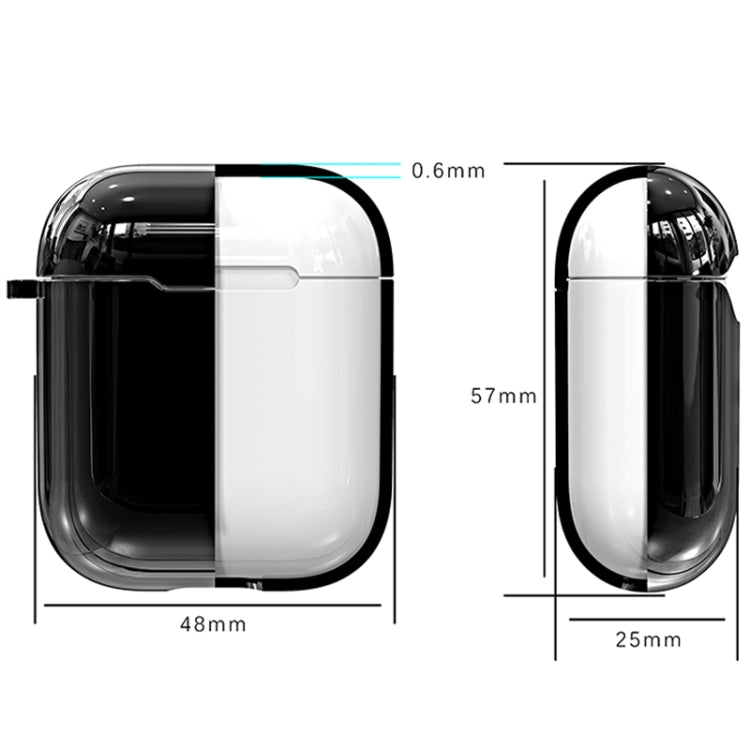 Electroplated TPU Earphones Shockproof Protective Case for Apple AirPods 1/2