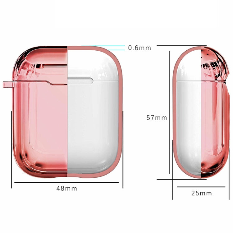 Electroplated TPU Earphones Shockproof Protective Case for Apple AirPods 1/2