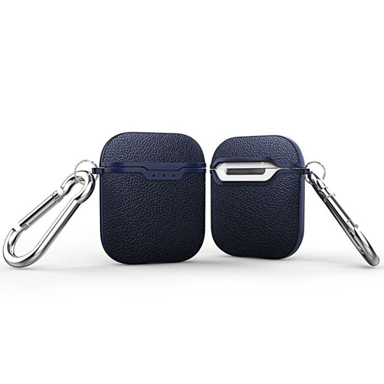 Litchi Texture TPU Earphones Shockproof Protective Case for Apple AirPods 1/2