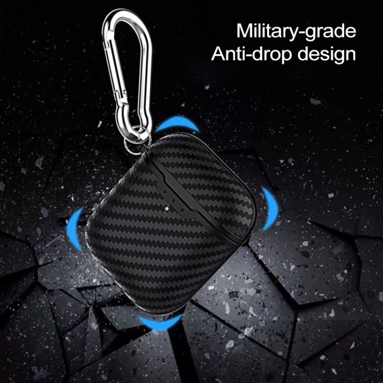 Carbon Fiber TPU Earphones Wireless Edition Shockproof Protective Case for Apple AirPods 1/2