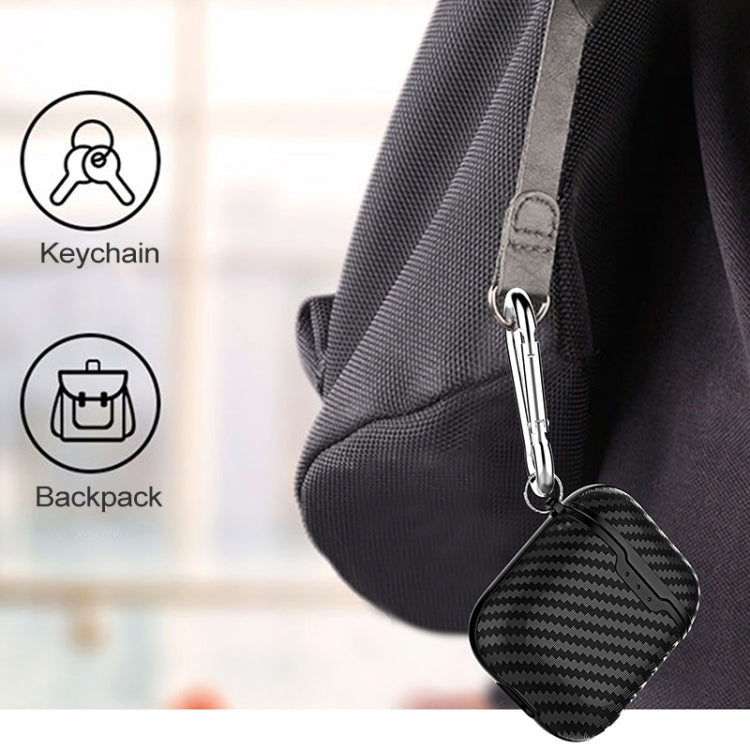 Carbon Fiber TPU Earphones Shockproof Protective Case for Apple AirPods 1/2
