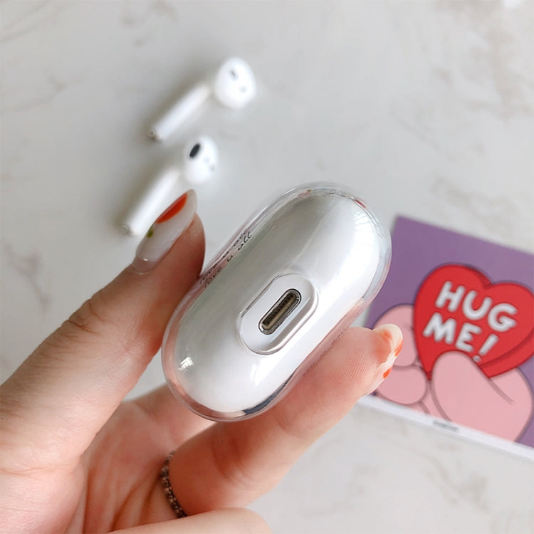 Heart Pattern Shockproof Coloured Drawing PC Protective Case for Apple AirPods 1/2