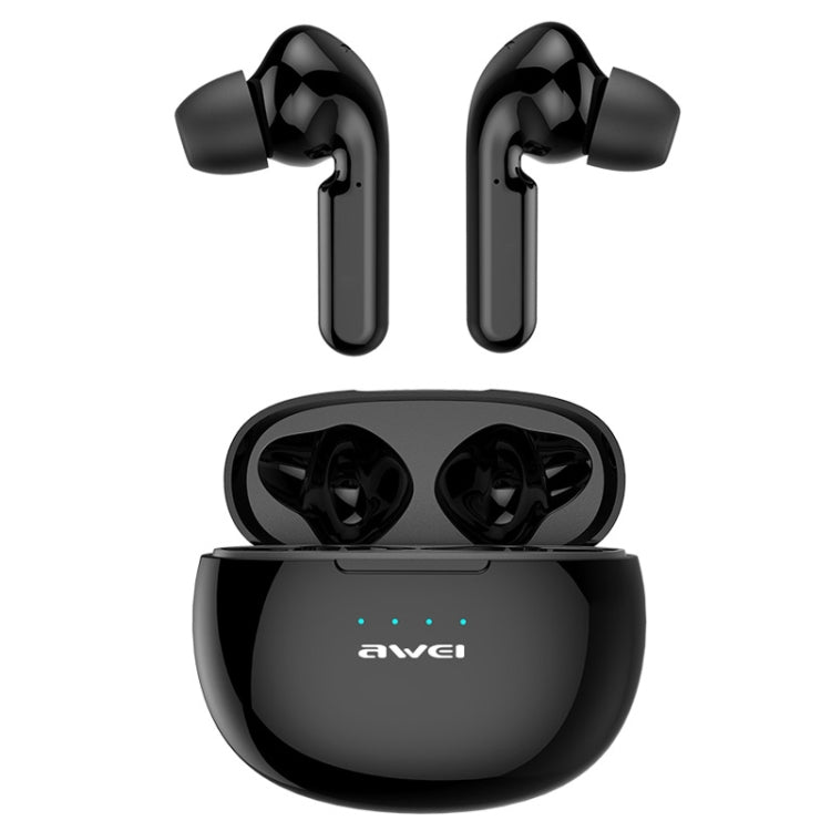 awei T15 TWS Bluetooth V5.0 Ture Wireless Sports Headset with Charging Case(Black)