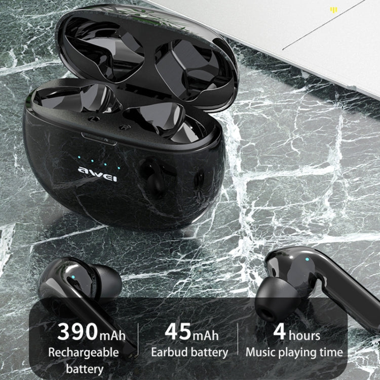 awei T15 TWS Bluetooth V5.0 Ture Wireless Sports Headset with Charging Case(Black)