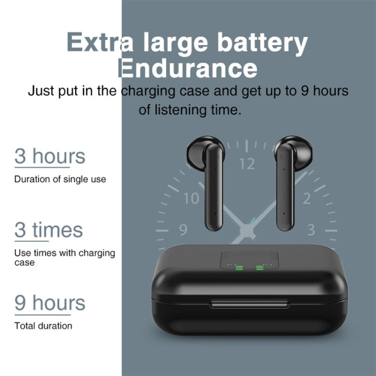 L12 Bluetooth 5.0 TWS Touch Digital Display Wireless Bluetooth Earphone with Charging Box