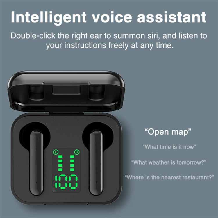 L12 Bluetooth 5.0 TWS Touch Digital Display Wireless Bluetooth Earphone with Charging Box