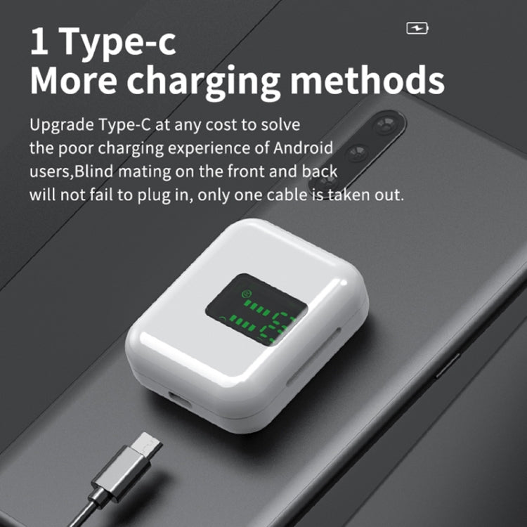 L12 Bluetooth 5.0 TWS Touch Digital Display Wireless Bluetooth Earphone with Charging Box