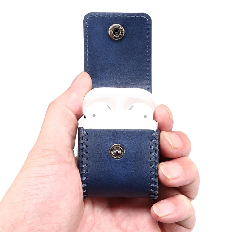 Leather Earphones Shockproof Protective Case for Apple AirPods 1 / 2