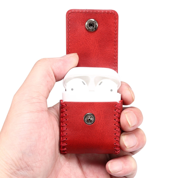Leather Earphones Shockproof Protective Case for Apple AirPods 1 / 2