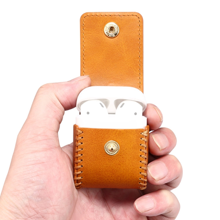 Leather Earphones Shockproof Protective Case for Apple AirPods 1 / 2