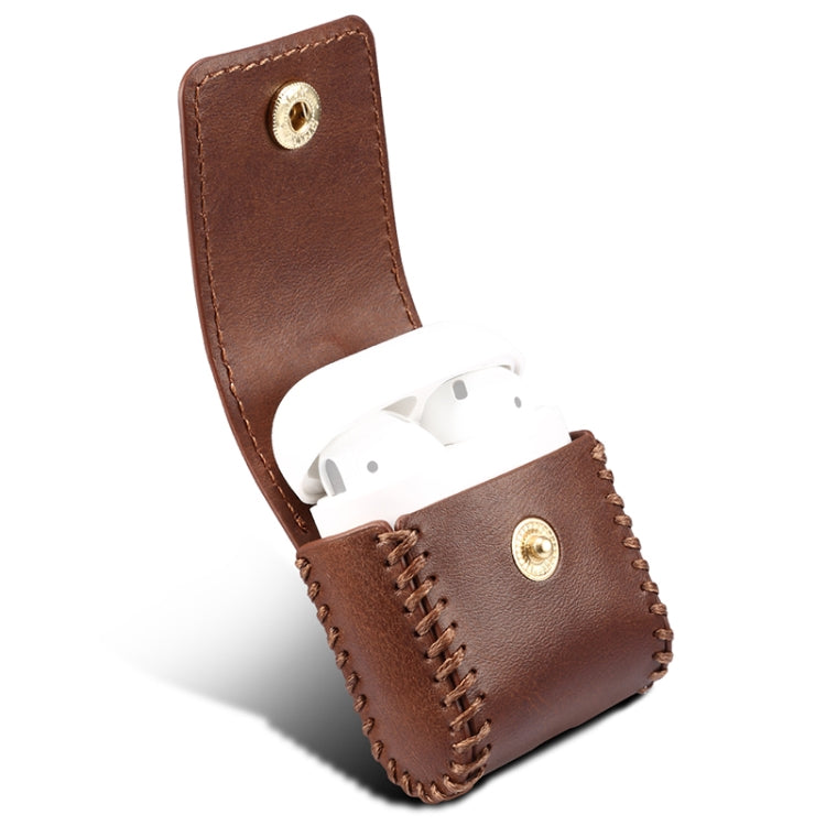 Leather Earphones Shockproof Protective Case for Apple AirPods 1 / 2