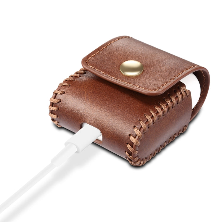 Leather Earphones Shockproof Protective Case for Apple AirPods 1 / 2