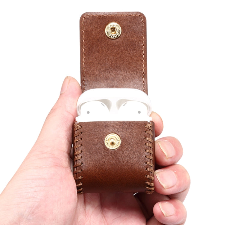Leather Earphones Shockproof Protective Case for Apple AirPods 1 / 2