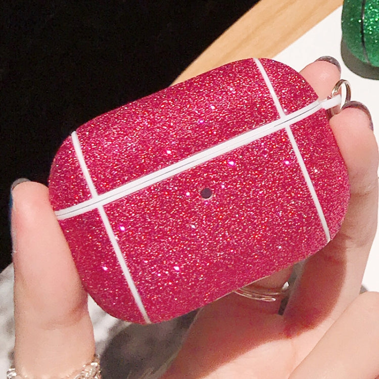 For Apple AirPods Pro Glitter Grid Earphone Protective Case