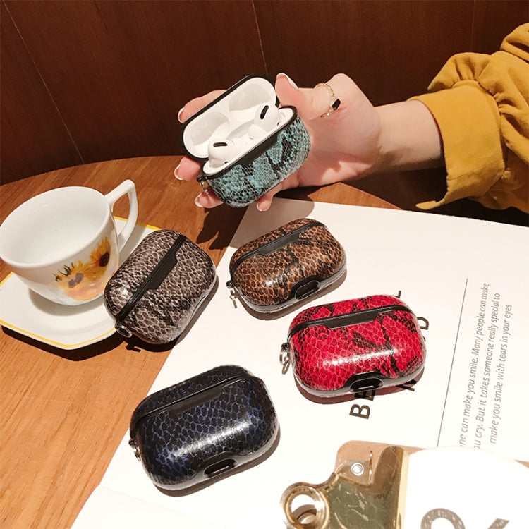 For Apple AirPods Pro Snake Skin Pattern Earphone Protective Case