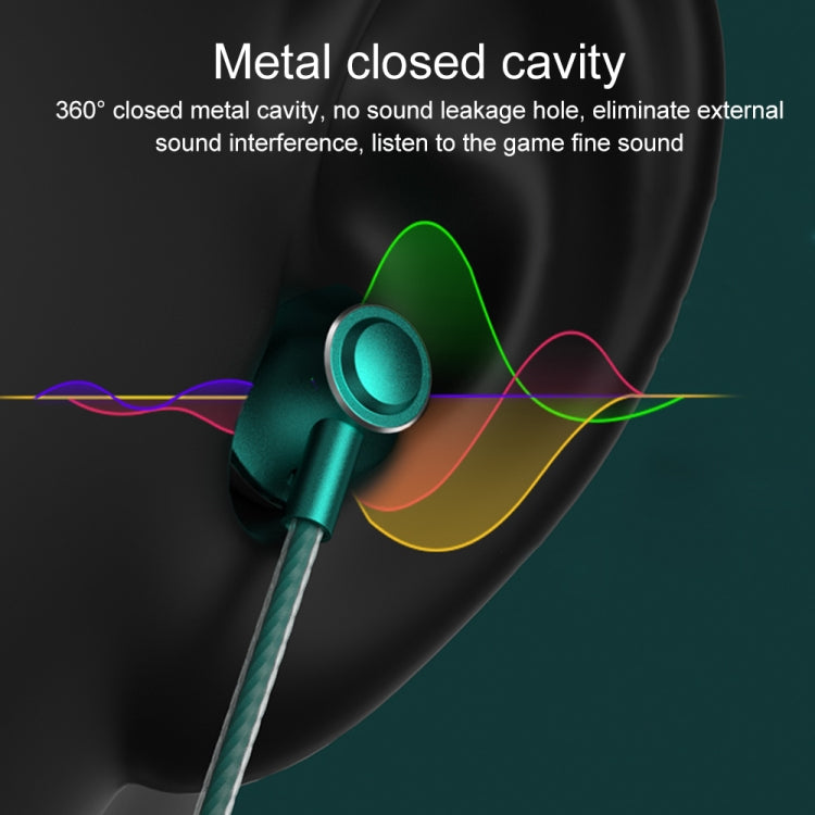 WK YB08 Black Gold Series USB-C/Type-C Music Call Wired Earphones, Length: 1.2m