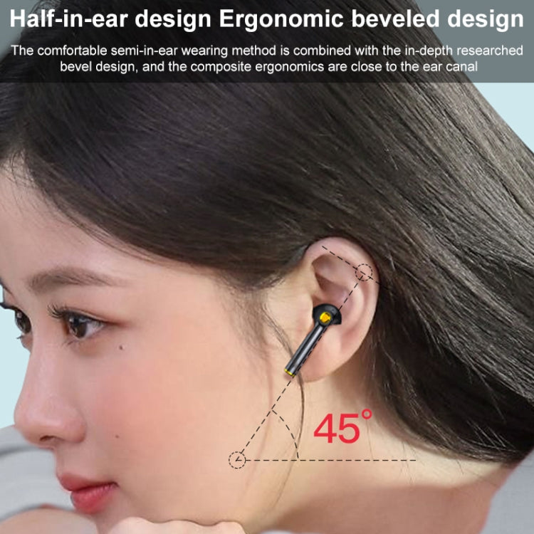 F730 TWS IPX4 Waterproof Digital Display Half in-ear Bluetooth Earphone (Black)