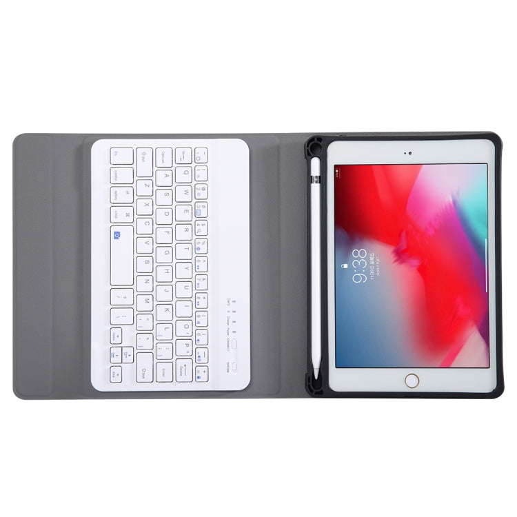 A05B Bluetooth 3.0 Ultra-thin ABS Detachable Bluetooth Keyboard Leather Tablet Case for iPad mini 5 / 4 / 3 / 2, with Holder