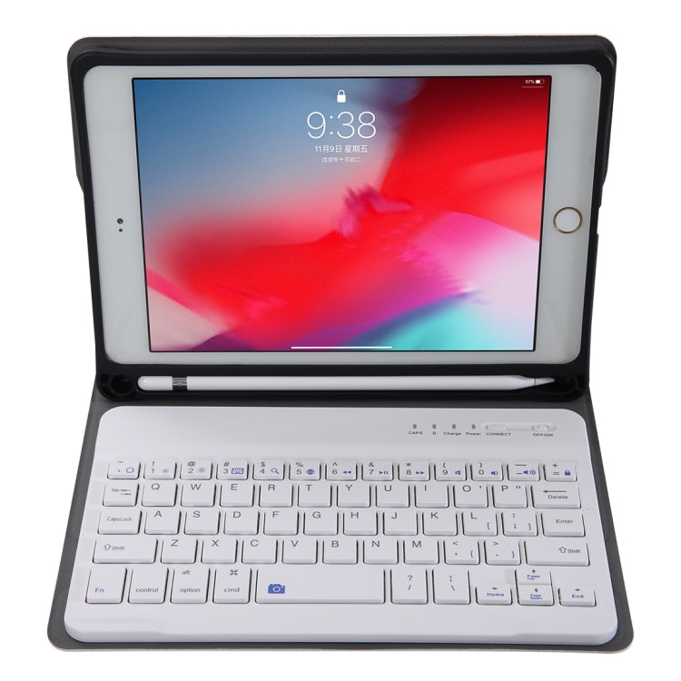 A05B Bluetooth 3.0 Ultra-thin ABS Detachable Bluetooth Keyboard Leather Tablet Case for iPad mini 5 / 4 / 3 / 2, with Holder
