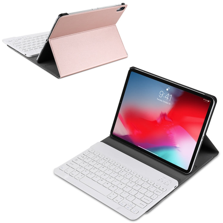 A11 Bluetooth 3.0 Ultra-thin ABS Detachable Bluetooth Keyboard Leather Tablet Case for iPad Pro 11 inch ï¼ˆ2018ï¼‰, with Holder