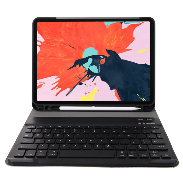 A11B Bluetooth 3.0 Ultra-thin ABS Detachable Bluetooth Keyboard Leather Tablet Case for iPad Pro 11 inch ï¼ˆ2018ï¼‰, with Pen Slot & Holder