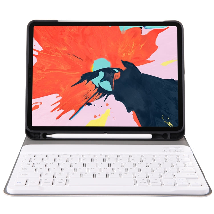 A11B Bluetooth 3.0 Ultra-thin ABS Detachable Bluetooth Keyboard Leather Tablet Case for iPad Pro 11 inch ï¼ˆ2018ï¼‰, with Pen Slot & Holder