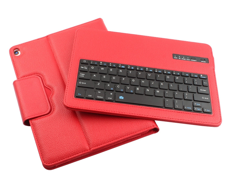 IP09 Bluetooth 3.0 Litchi Texture ABS Detachable Bluetooth Keyboard Leather Tablet Case for iPad Air / Pro 10.5 inch (2019), with Holder