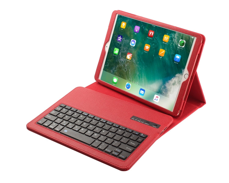 IP09 Bluetooth 3.0 Litchi Texture ABS Detachable Bluetooth Keyboard Leather Tablet Case for iPad Air / Pro 10.5 inch (2019), with Holder