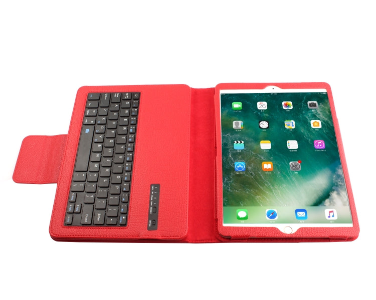 IP09 Bluetooth 3.0 Litchi Texture ABS Detachable Bluetooth Keyboard Leather Tablet Case for iPad Air / Pro 10.5 inch (2019), with Holder