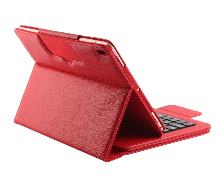 IP09 Bluetooth 3.0 Litchi Texture ABS Detachable Bluetooth Keyboard Leather Tablet Case for iPad Air / Pro 10.5 inch (2019), with Holder