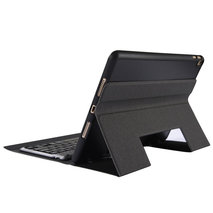 K05B Bluetooth 3.0 Ultra-thin One-piece Bluetooth Keyboard Leather Tablet Case for iPad Air / Pro 10.5 inch (2019), with Pen Slot & Holder