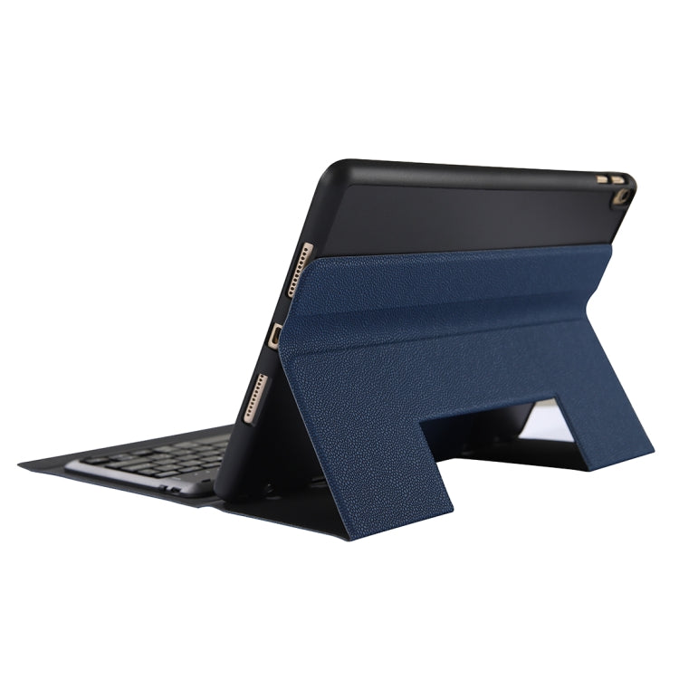K05B Bluetooth 3.0 Ultra-thin One-piece Bluetooth Keyboard Leather Tablet Case for iPad Air / Pro 10.5 inch (2019), with Pen Slot & Holder
