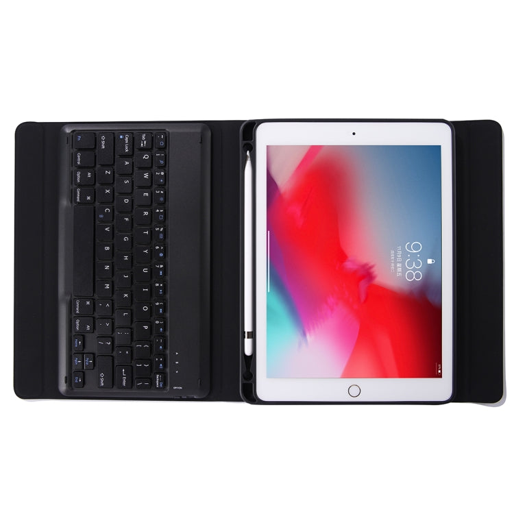 K07B Bluetooth 3.0 Ultra-thin One-piece Bluetooth Keyboard Leather Tablet Case for iPad 9.7 (2018) / 9.7 inch (2017) / Pro 9.7 inch / Air 2 / Air, with Pen Slot & Holder