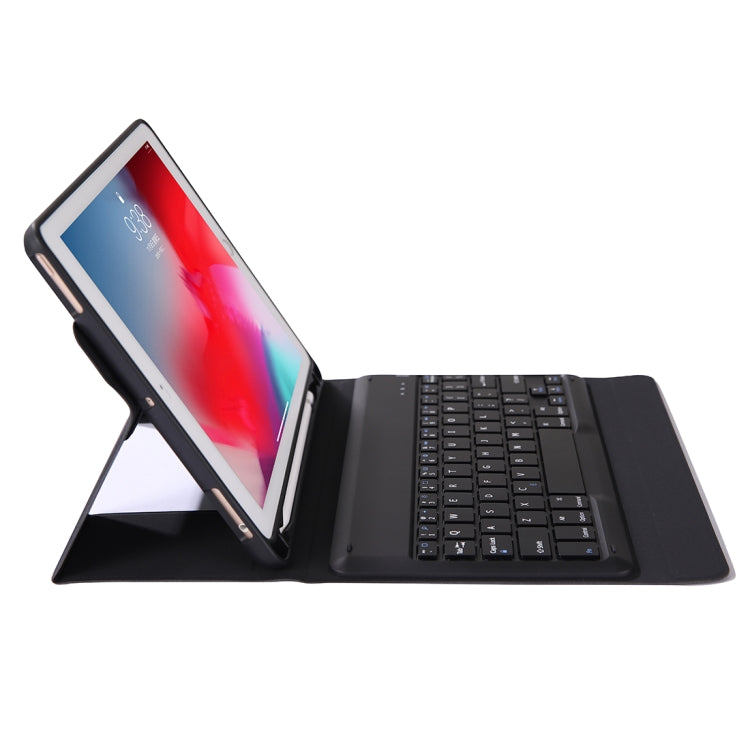 K07B Bluetooth 3.0 Ultra-thin One-piece Bluetooth Keyboard Leather Tablet Case for iPad 9.7 (2018) / 9.7 inch (2017) / Pro 9.7 inch / Air 2 / Air, with Pen Slot & Holder