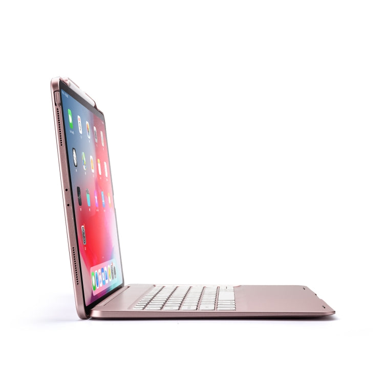 F129S ABS Colorful Backlit Bluetooth Keyboard Tablet Case for iPad Pro 12.9 inch ï¼ˆ2018ï¼‰, with Pen Slot
