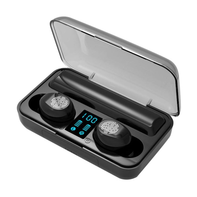 F9 TWS V5.0 Touch Control Binaural Wireless Bluetooth Headset with Digital Display Charging Case
