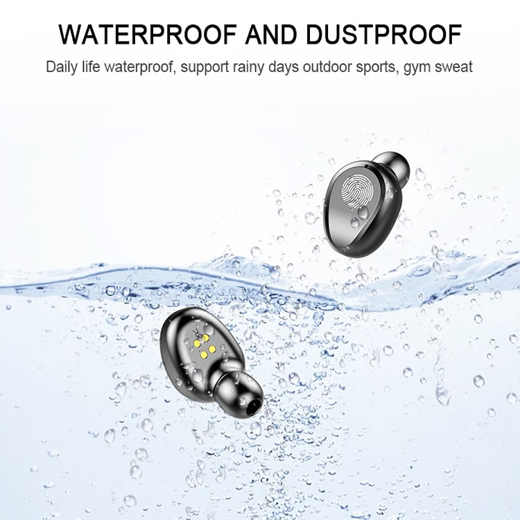 F9 TWS V5.0 Touch Control Binaural Wireless Bluetooth Headset with Digital Display Charging Case