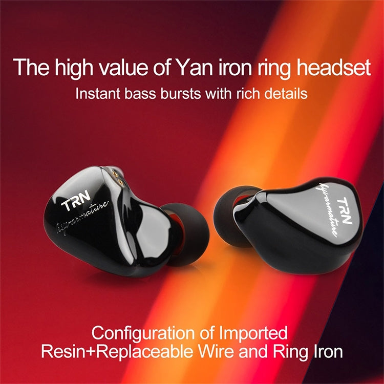 TRN IM1 Hybrid In Ear Earphone Monitor Running Sport HiFi Headset with Detachable 0.75mm 2Pin Connection, without Mic