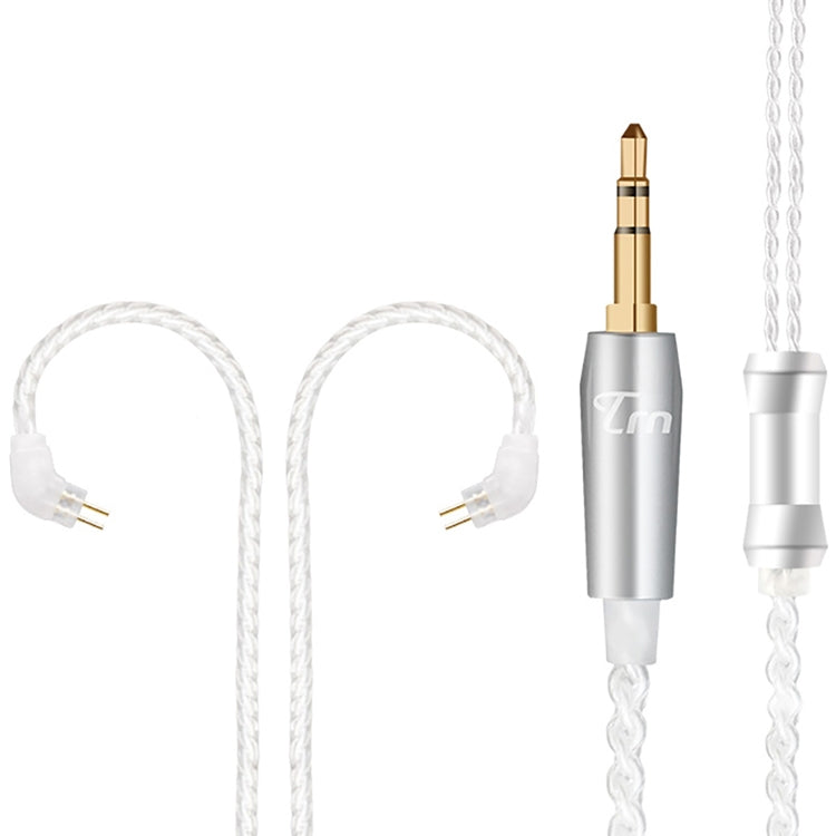 TRN Silver Plated Upgrade Cable Headphones Cable with 0.75mm 2 Pins Connection for TRN V10 V20 Earphone