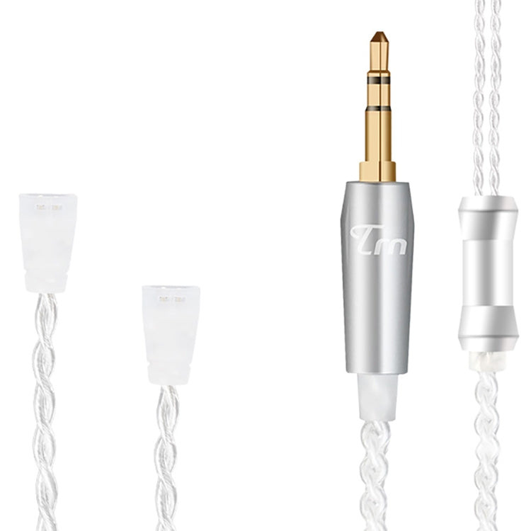 TRN Silver Plated Upgrade Cable Headphones Cable with IE80 Connection for TRN V10 V20 Earphone