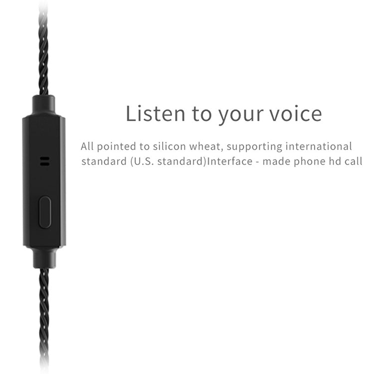 TRN V10 HiFi Monitoring Earphone 2Pin Detachable Cable Earphone, without Mic(Black)