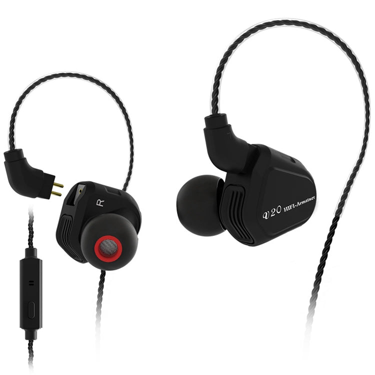 TRN V20 Hybrid In Ear Earphone Monitor Running Sport HiFi Headset with Detachable 2Pin Connection, with Mic