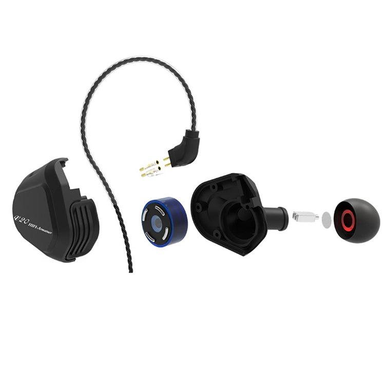 TRN V20 Hybrid In Ear Earphone Monitor Running Sport HiFi Headset with Detachable 2Pin Connection, with Mic
