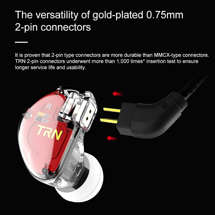 TRN V30 HiFi In Ear Wired Earphone 0.75mm 2Pin Detachable Cable Earphone, with Mic