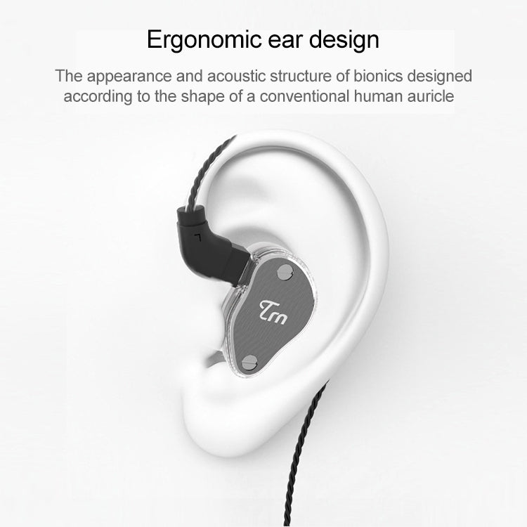 TRN V60 Hybrid In Ear Earphone Monitor Running Sport HiFi Headset with Detachable 2Pin Connection, without Mic
