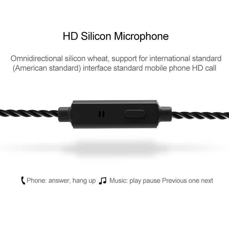 TRN V60 Hybrid In Ear Earphone Monitor Running Sport HiFi Headset with Detachable 2Pin Connection, with Mic(Red)