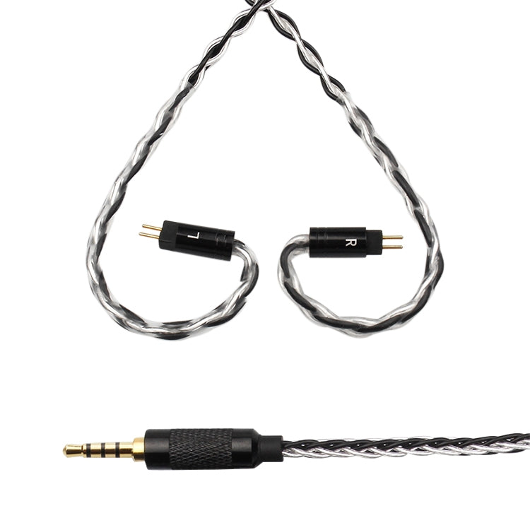 TRN TC-0.75 8-Core Silver Plated Braided Auxiliary Upgrade Cable Headphones Cable 2.5mm Balanced Cable with 0.75mm 2 Pins Connection
